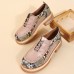 Plus Size Women Casual Fashion Snakeskin Colorblock Oxfords Shoes