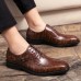 Men Embossed Business Lace Up Oxfords Dress Shoes