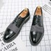 Men Casual Pointed Toe Breathable Hollow Splicing Business Dress Shoes