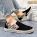 Men’s Ethnic Pattern Corduroy Slip  On Casual Fisherman Loafers