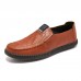 Men’s Fashion Comfortable Hand Sewn Soft Sole Slip  On Casual Flat Loafers