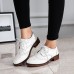 Women Lace  up Comfy Versatile Office Shoes Retro Oxfords Flats