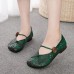 Women Solid Color Good  looking Retro Butterfly Wings Pattern Hollow Flat Loafers Shoes
