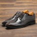 Menico Men’s Vintage Polished Faux Leather Comfortable Classic British Business Shoes