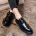 Men Business Soft Lace Up Rubber Soled Brogue Dress Shoes