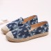 Women Comfy Denim Ripped Design Espadrilles Flats Loafers