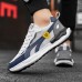 Men Stylish Fabric Splicing Breathable Non Slip Running Casual Shoes