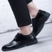 Men Cap Toe Pointed Toe Lace Up Business Casual Shoes