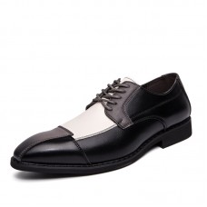 Men PU Leather Stylish Oxfords Business Dress Shoes