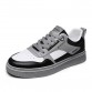 Men Microfiber Leather Non Slip Lace Up Casual Skate Shoes