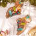  Leather Bohemian Vocation Floral Hook Loop Backlesss Heel Sandals