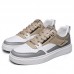 Men Microfiber Leather Non Slip Lace Up Casual Skate Shoes