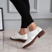 Women Lace  up Comfy Versatile Office Shoes Retro Oxfords Flats