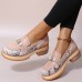 Plus Size Women Casual Fashion Rhinestone Decor Snakeskin Colorblock Loafers Shoes