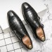 Men Crocodile Embossed Business Formal Monk Shoes