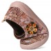  Genuine Leather Patchwork Ethnic Floral Decor Hook   Loop Soft Comfy Lightweight Flat Shoes