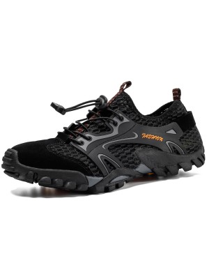 Men’s Outdoor Wading Mountaineering With Hollow Mesh Surface Mountaineering Shoes