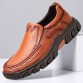 Men Genuine Leather Hand Sewn Outdoor Casual Non  Slip Cushioning Loafers Flats