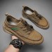 Men Breathable Microfiber Leather Elastic Band Stitching Outdoor Sport Shoes