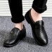 Men Black Pointed Toe Slip On Formal Dress Shoes