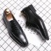 Men Embossed Lace Up Casual Oxfords Business Microfiber Shoes