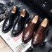 Men Business Soft Lace Up Rubber Soled Brogue Dress Shoes