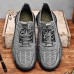 Men Breathable Cloth Fabric Elastic Band Light Weight Sport Handmade Sneakers