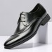 Men Breathable Lace Up Business Oxfords Dress Shoes