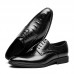 Men Brogue Embossed Oxfords Cowhide Leather Dress Shoes