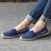 Women Large Size Ethnic Style Linen Slip  on Espadrille Fisherman’s Shoes
