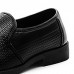 Men Black Pointed Toe Slip On Formal Dress Shoes