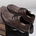 Men Casual Cowhide Leather Driving Loafers Driving Casual Business Shoes